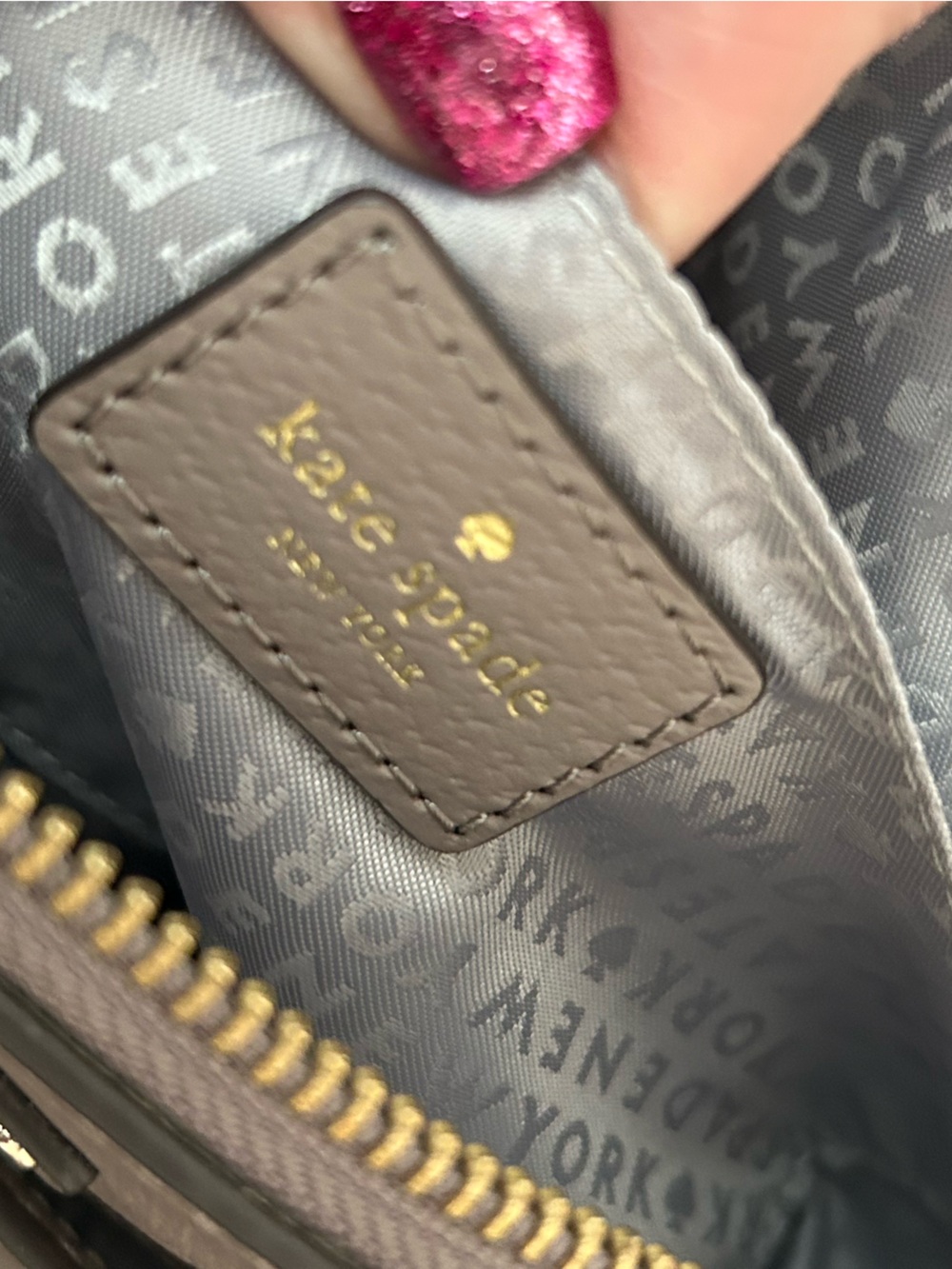 Kate Spade Millie Grove Street Leather 
Crossbody Taupe - Picture 7 of 10